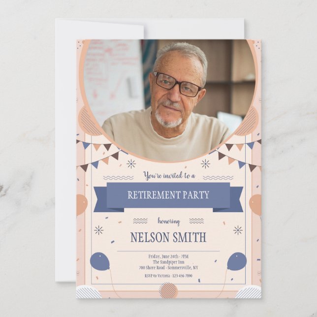 Retirement Party Photo Invitation (Front)