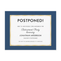Retirement Party Postponed