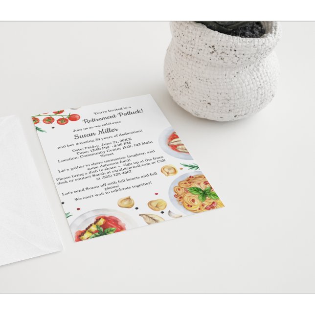 Retirement Party Potluck Invitation (Creator Uploaded)