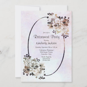 Retirement Party Rustic Country Floral Invitation