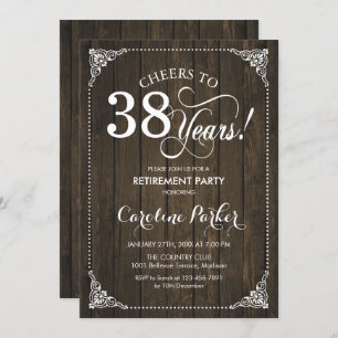 Retirement Party - Rustic Wood Invitation