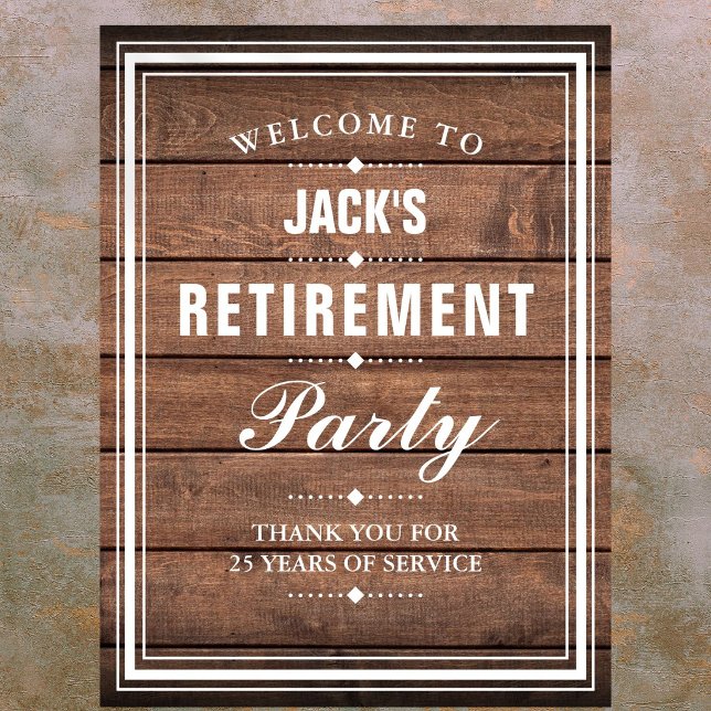 Retirement Party Rustic Wood Welcome Sign (Retirement Party Rustic Wood Welcome Sign)