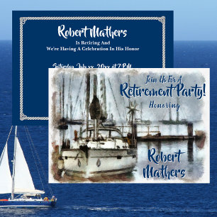 Retirement Party - Sailing Nautical Invitation