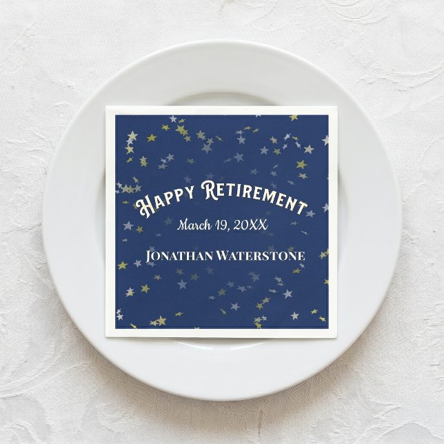 Retirement Party Stars Napkin (Creator Uploaded)