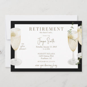 Retirement Party "that doesn't suck" Black Invitation