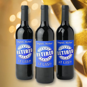 Retirement Party Time! Custom Wine Label