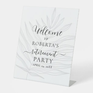 Retirement Party Welcome Pedestal Sign