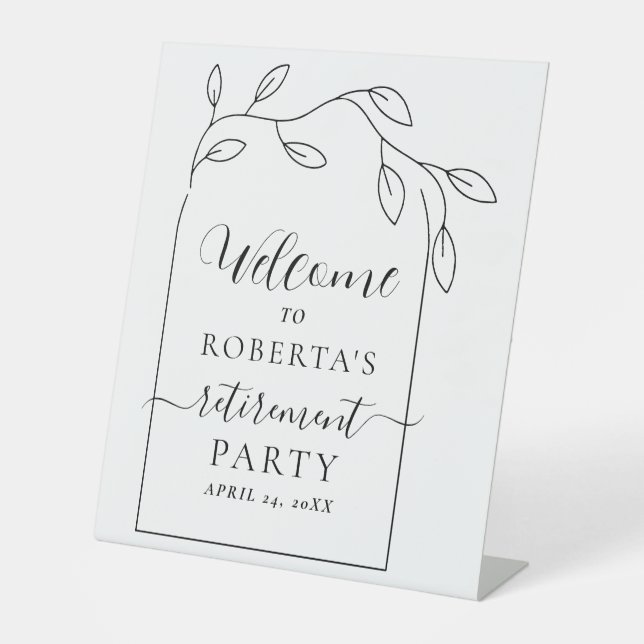Retirement Party Welcome Pedestal Sign (Front)