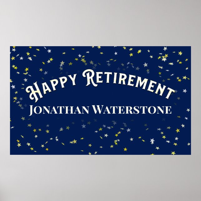 Retirement Party Welcome Poster Sign (Front)