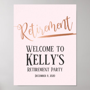retirement party, welcome sign