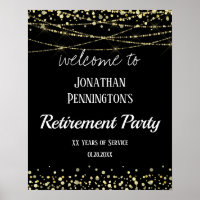 Retirement Party Welcome Sign Poster