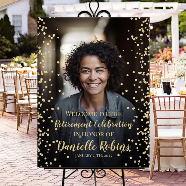 Retirement party welcome sign with photo (Creator Uploaded)