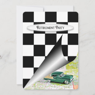 Retirement Party with Old Car Invitation
