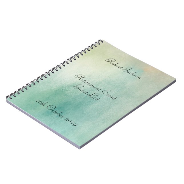 Retirement Personalised Minimal Pattern Notebook (Left Side)