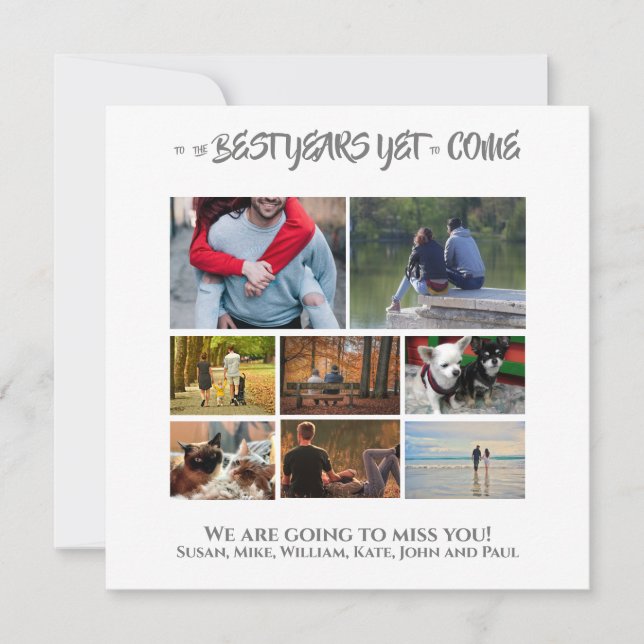 Retirement photo collage business farewell custom (Front)