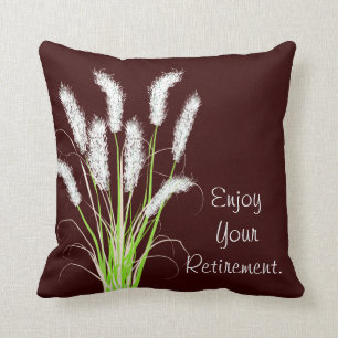 Retirement Pillow Ornamental Grasses Art