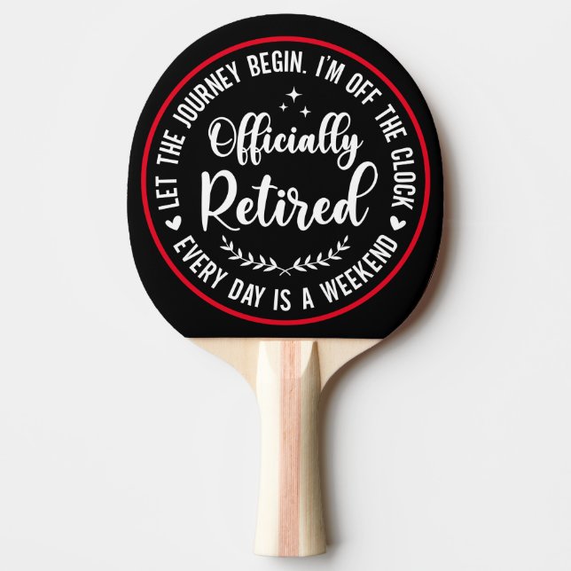 Retirement Ping Pong Paddle (Front)
