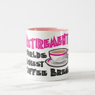 Retirement (Pink) Two-Tone Coffee Mug
