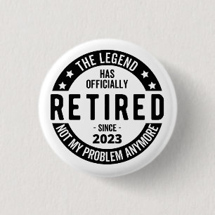 retirement plan 3 cm round badge