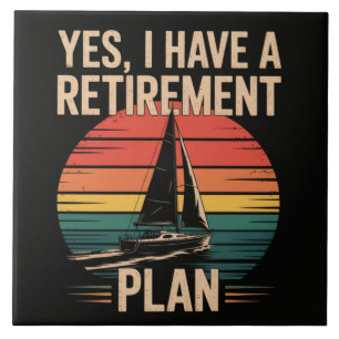 Retirement Plan Boating Sailboat Tile