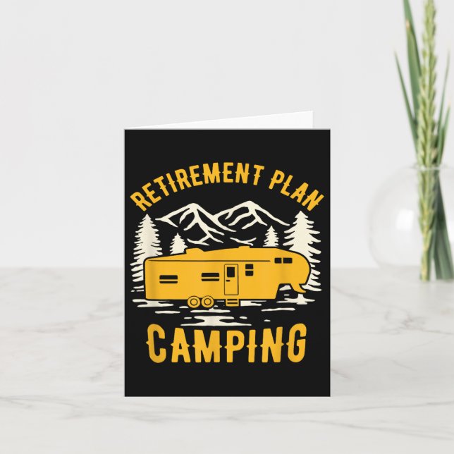 Retirement Plan - Camping - For 5th Wheel Campers  Card (Front)