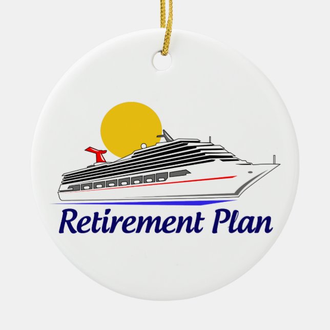 retirement plan ceramic tree decoration (Front)