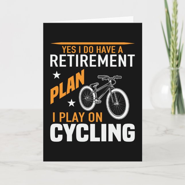 Retirement Plan Cycling Bicycle Bike Card (Front)