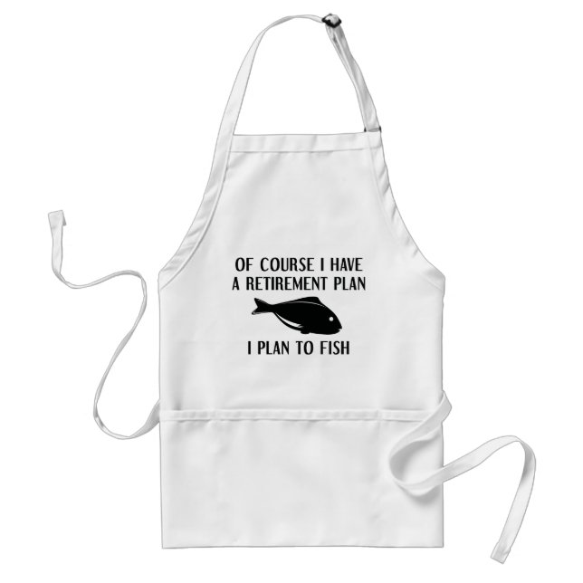 Retirement Plan Fishing Standard Apron (Front)