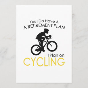 Retirement Plan Funny Bicycle Cycling Riding Gift Card