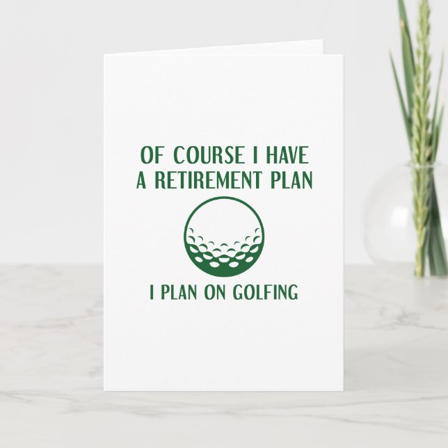 Retirement Plan Golfing Card (Front)