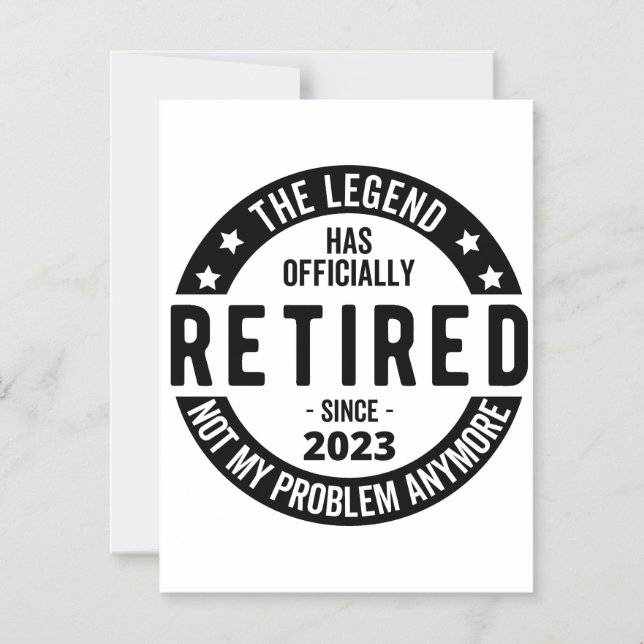 retirement plan magnetic invitation (Front)