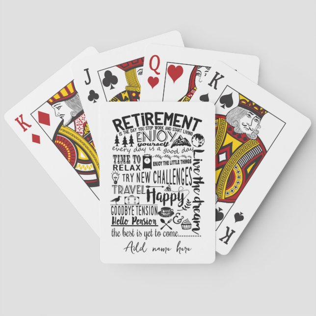 Retirement Playing Cards (Back)
