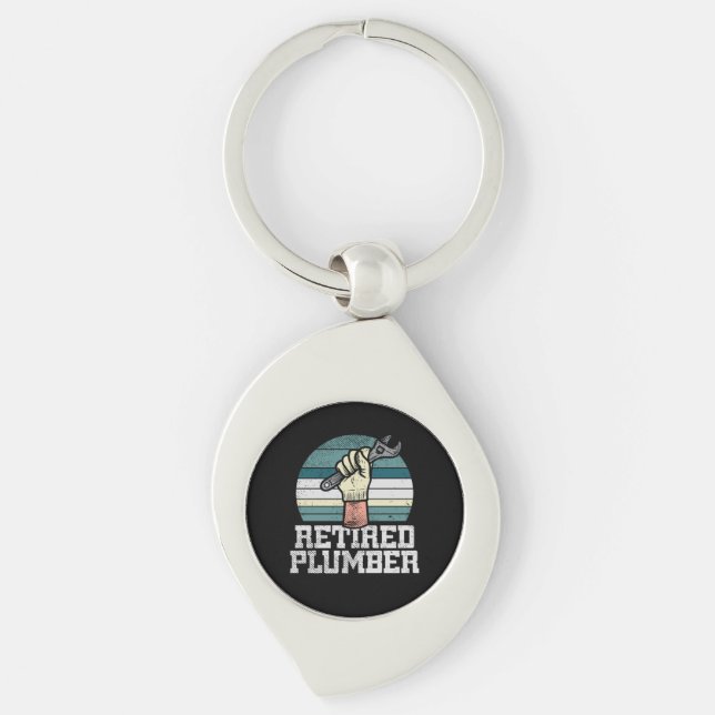 Retirement Plumber Pension Key Ring (Front)