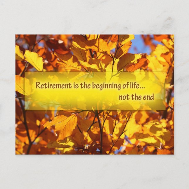 Retirement postcard (Front)