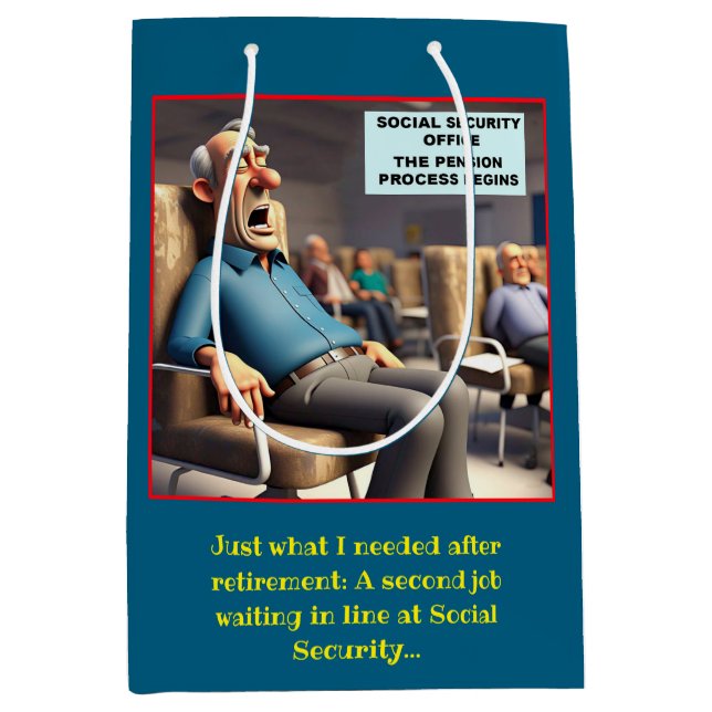 " RETIREMENT PROCESS " MEDIUM GIFT BAG (Front)