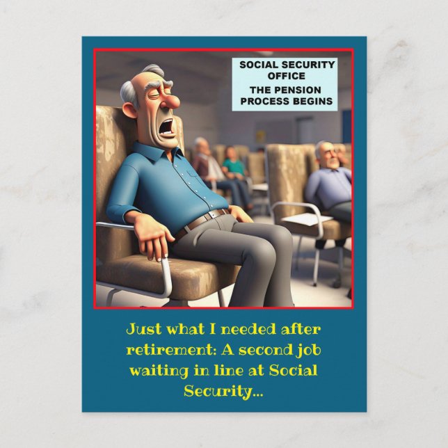 " RETIREMENT PROCESS " POSTCARD (Front)