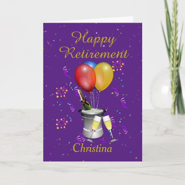 Retirement Purple Celebration Card (Front)
