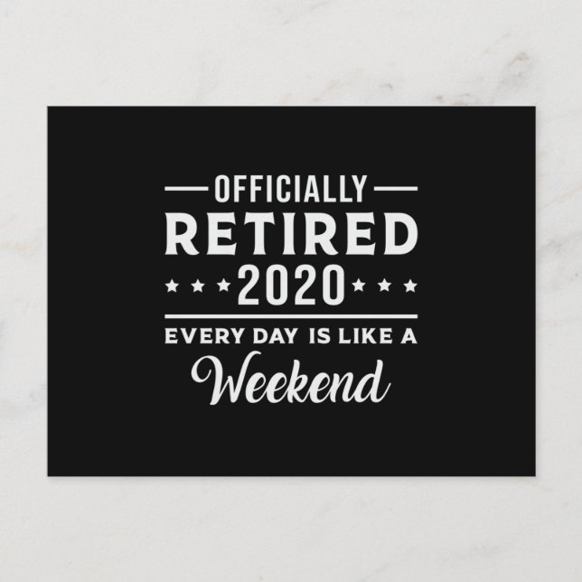Retirement Retired 2020 Retire Grandpa Funny Gift Postcard (Front)