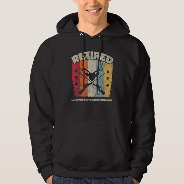 Retirement Retired Customer Service Representative Hoodie (Front)