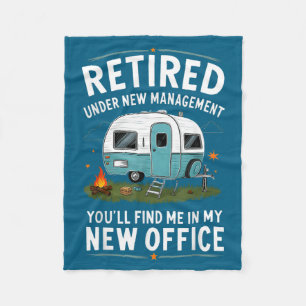 Retirement Retired Funny Camper Camp Camng Fleece Blanket