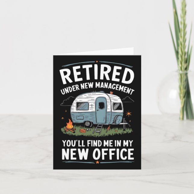 Retirement Retired Funny Camper Camp Camping  Card (Front)