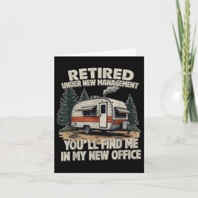 Retirement Retired Funny Camper Camp Camping Men W Card (Front)