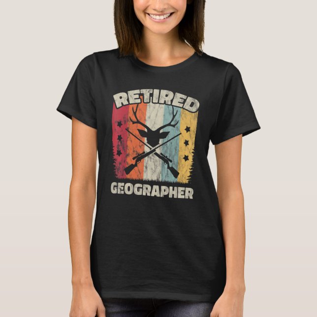 Retirement Retired Geographer T-Shirt (Front)