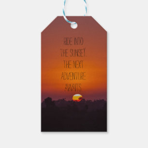 Retirement Ride into the Sunset Gift Tags