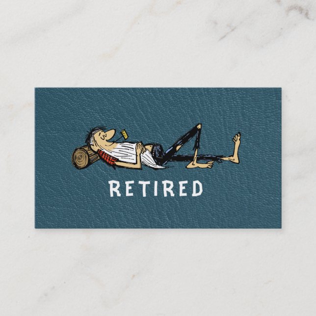 Retirement - Rip Van Winkle image business Calling Card (Front)