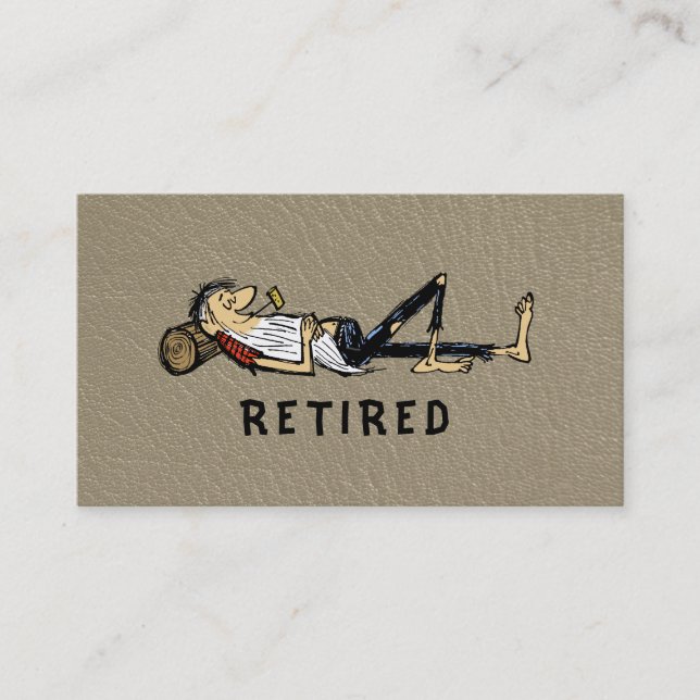 Retirement - Rip Van Winkle image business Calling Card (Front)