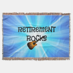Retirement Rocks, colorful design Throw Blanket