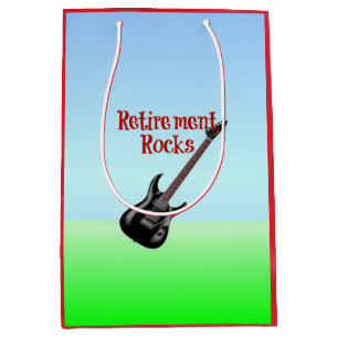 Retirement Rocks--Guitar Medium Gift Bag