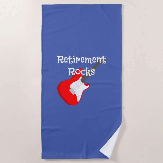 Retirement Rocks, popular design Beach Towel (Front)