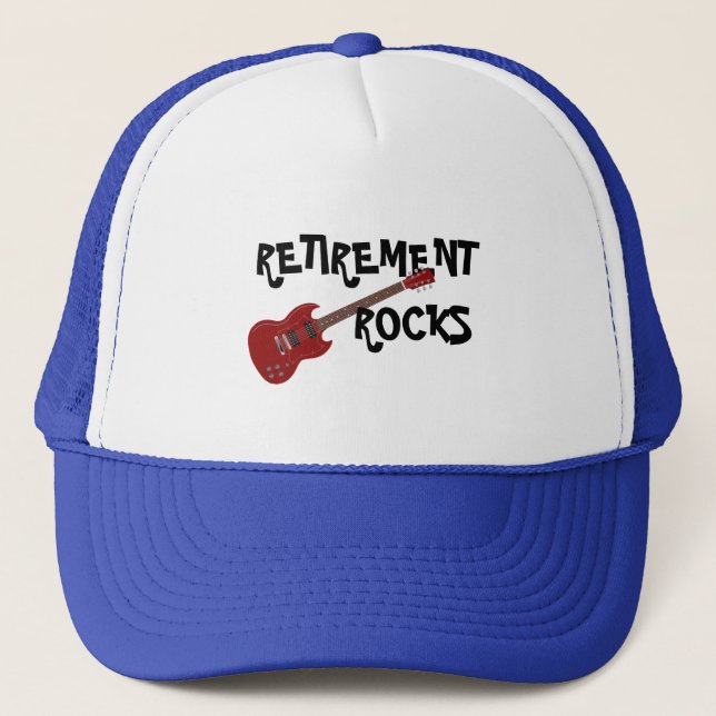 RETIREMENT ROCKS TRUCKER HAT (Front)